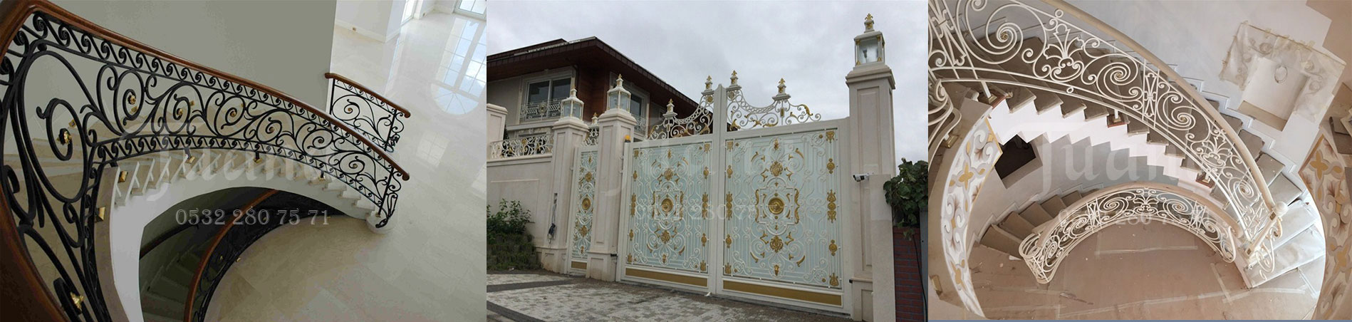 Tuana Ferforje - Villa Kapıları - Garaj Kapıları - Bahçe Kapıları - Merdiven Korkulukları